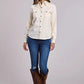 Stetson 2558 Turquoise Snaps (Cream) - Women's Denim Blouse