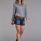 Stetson 00255 Double Sided Plaid (Navy) - Women's Blouse
