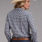 Stetson 00255 Double Sided Plaid (Navy) - Women's Blouse