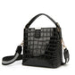 Women's Patent Leather Crocodile Pattern Fashion Handbags