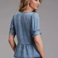 Stetson Lyocel Peasant Blouse (Blue) - Women's Short Sleeve Shirt