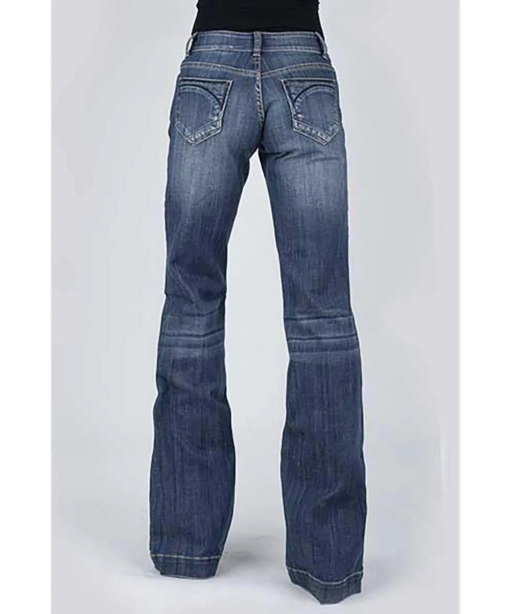 Pantalón vaquero Stetson 214 de mujer con ajuste estilo Trouser y bolsillo con costura diagonal