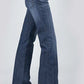 Vaqueros de mujer Stetson 214 Trouser Fit S Back Pocket (Denim lavado oscuro)