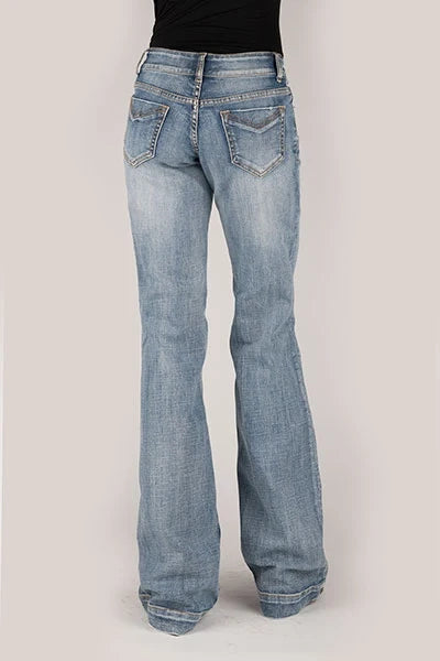 Stetson 214 Trouser Fit V Pocket (Light Wash) - Women's Jeans