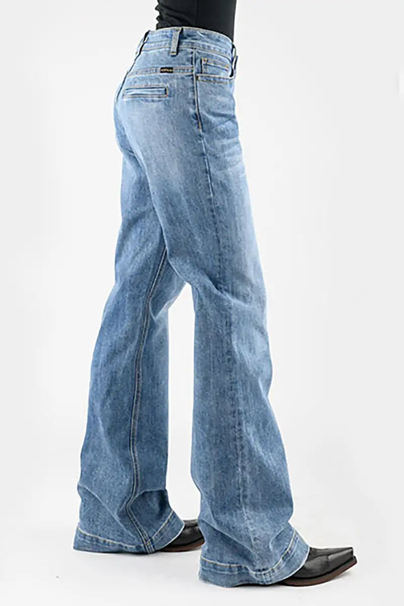 Stetson 214 Trouser Fit Back Welt Pocket (Denim Lavado Claro) - Jeans para Mujer