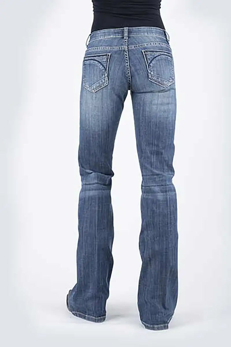 Stetson 816 Classic Boot Cut Half Circle Pocket ( Denim Light Wash )- Women's Jeans