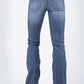 Stetson 921 High Waist Flare Fit Patch Pockets (Medium Wash) - Women's Jeans