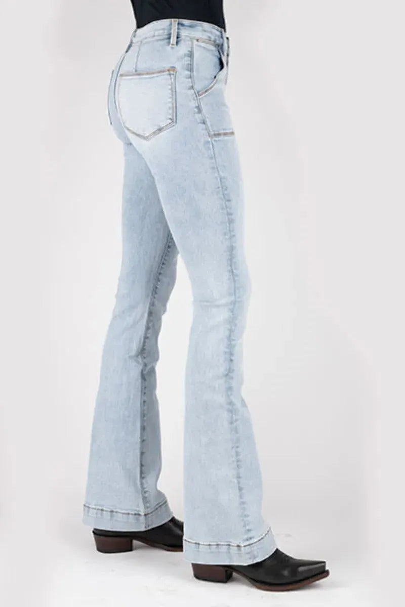 Stetson 921 Flare de cintura alta (Acabado Acid Wash) - Jeans para mujer