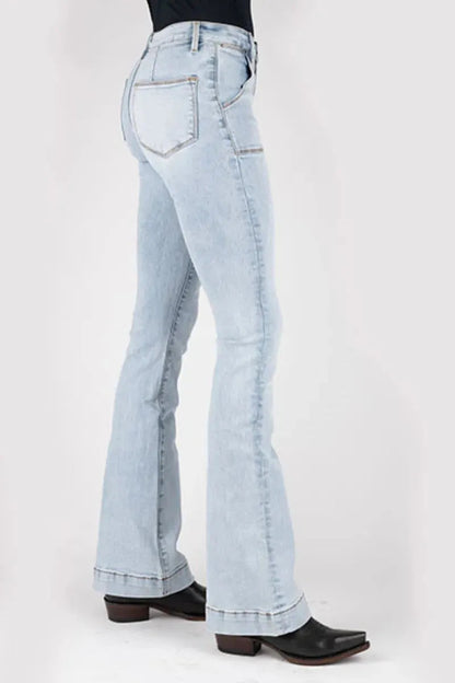 Stetson 921 Flare de cintura alta (Acabado Acid Wash) - Jeans para mujer