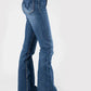 Stetson 921 High Waist Flare Fit Navy Pocket (Dark Wash) - Women's Jeans