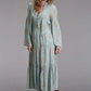 Stetson Aqua Mandala Print Dress - Women's Long Dress