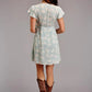 Vestido de plumas con cuello en V Stetson (azul claro) - Vestido de mujer