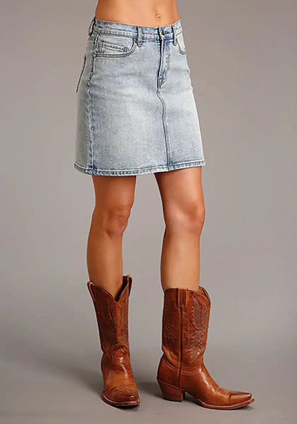 Falda vaquera elástica Stetson - Falda para mujer