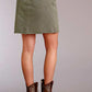 Stetson Denim Skirt (Green)  - Women's Skirt