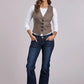 Stetson Herringbone Tweed - Women's Wool Vest