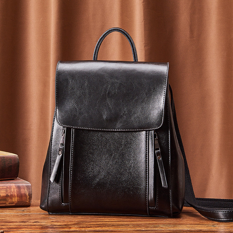 Women's Cool Genuine Leather Retro Trendy Backpacks