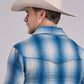Stetson 2 Pocket Plaid (Blue) - Men's Wool Shirt Jacket