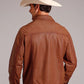 Stetson Novelty Solid Smooth (Brown) - Men's Leather Jacket