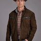 Stetson Novelty Solid Smoother Brunt (Brown) - Men's Leather Jacket