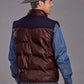 Stetson Smoothed Brunish Quilted (Brown) - Men's Leather Vest