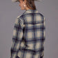 Stetson Plaid with Drop Shoulders (Blue) - Women's Shirt Jacket