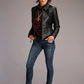 Stetson Novelty Solid Smooth (Black) - Women's Lamb Leather Jacket