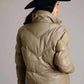 Stetson Chevron Quilted Puffy (Brown) - Women's Leather Jacket