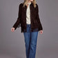 Stetson Fringed Button Front (Brown) - Women's Suede Leather Jacket