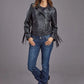 Stetson Asymmetrical Zip Motorcycle (Black) - Women's Leather Jacket