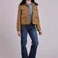 Stetson Cropped Button Front (Chestnut) - Women's Suede Leather Jacket
