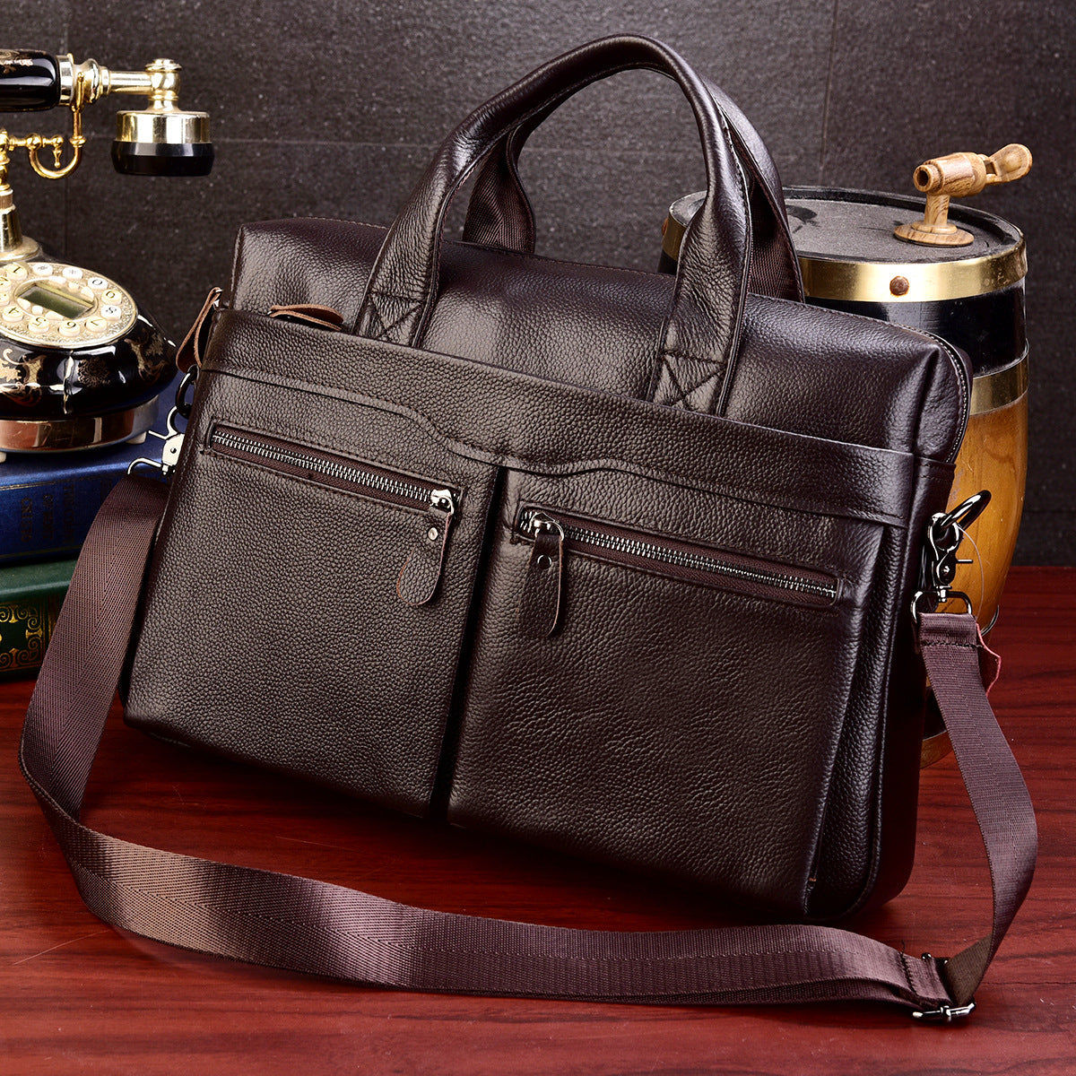 Men's Leather For Cow Computer Business Large Men's Briefcases