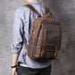 Women's & Men's & Retro Crazy Horse Leather First Backpacks