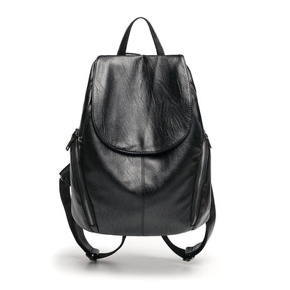 Women's Pretty Korean Fashionable Soft Leather Backpacks