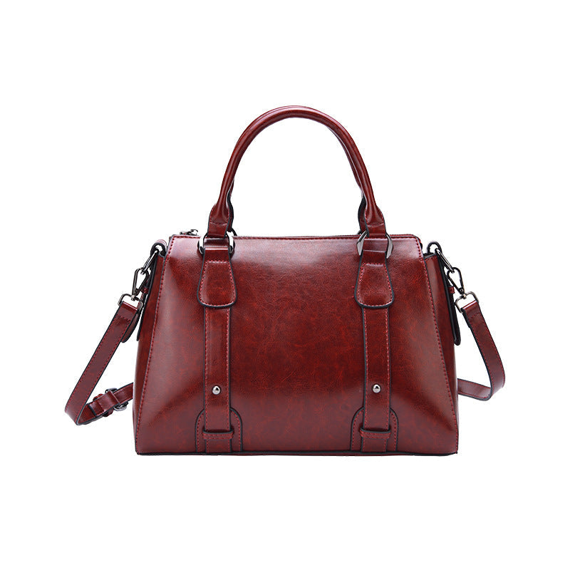 Slouchy Female Lady Genuine Leather Big Shoulder Bags