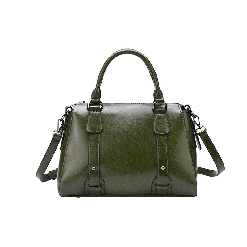 Slouchy Female Lady Genuine Leather Big Shoulder Bags