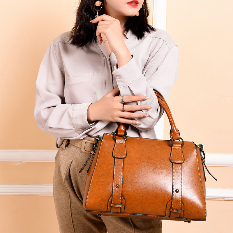 Women's Fashion Genuine Leather Korean Style One Handbags