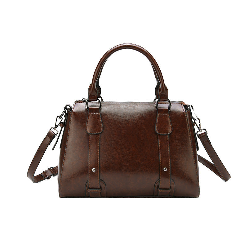 Slouchy Female Lady Genuine Leather Big Shoulder Bags