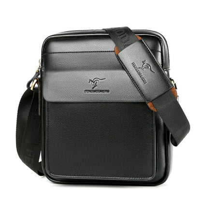 Men's Man Business Leather Vertical Fashion Trendy Backpacks