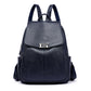 Women's Korean Soft Leather Simple Trendy Large Backpacks