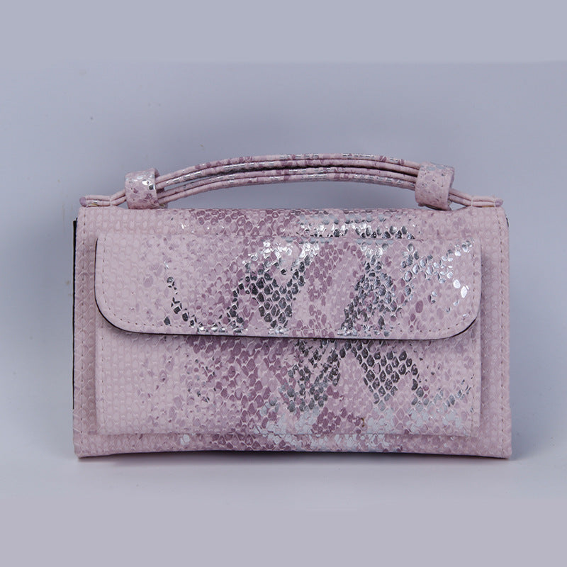 Women's Korean Style Wrist Snake Pattern Clutch Ladies Wallets