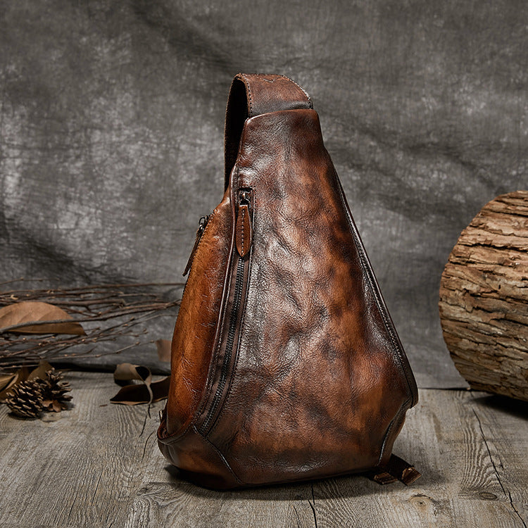 Leather Retro Hand-rub Color Chinese Style Waist Packs