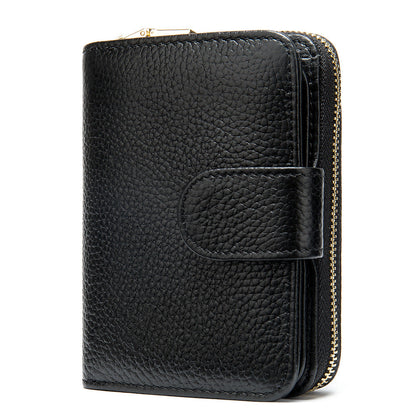 Female Pink Genuine Leather Hand-held Credit Card Holder