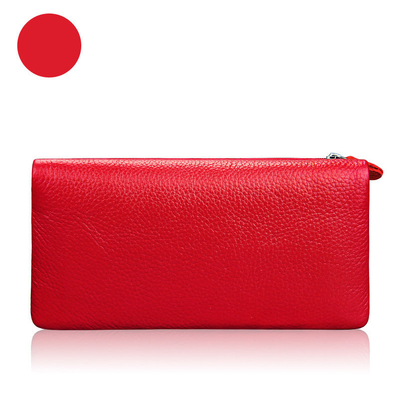 Women's Cowhide Exquisite High Quality Candy Color Fashion Ladies Wallets
