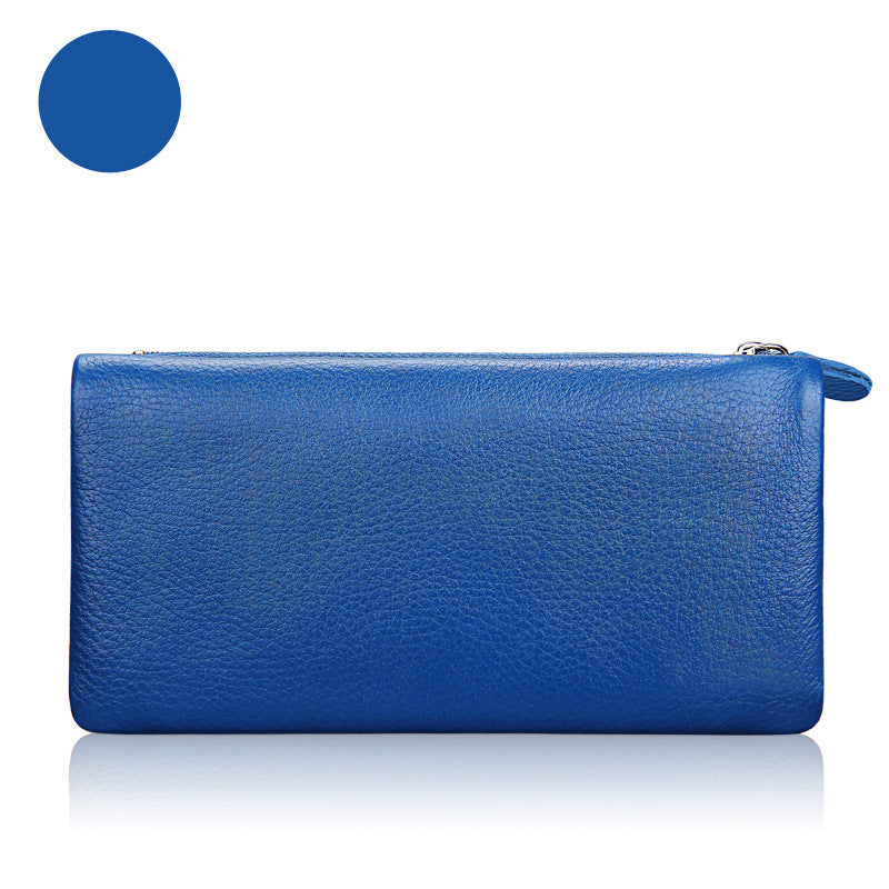 Women's Cowhide Exquisite High Quality Candy Color Fashion Ladies Wallets