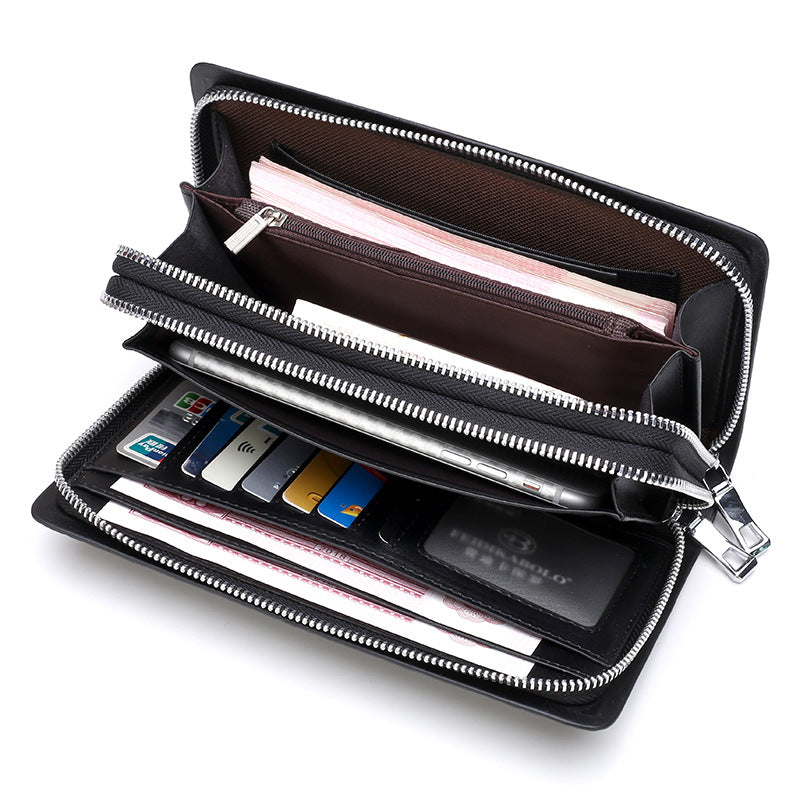 Men's Pattern Clutch Large Capacity Business Double Men's Handbags