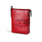 Men's Oil Wax Leather Zipper Hasp Clutch Men's Wallets