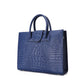 Women's Commuter Crocodile Pattern Genuine Leather Large Capacity Handbags