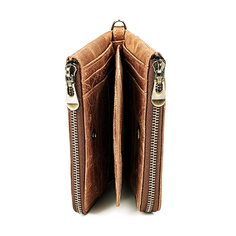 Men's Leather Swiping First Layer Cowhide Men's Wallets
