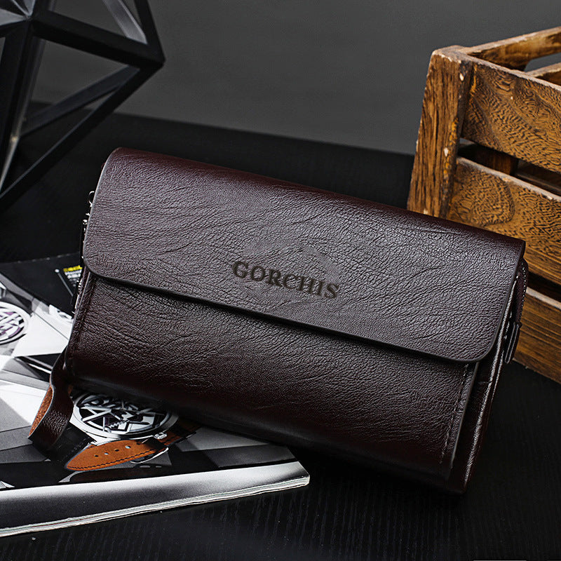 Men's Password Clutch Large Capacity Retro Business Trendy Bags