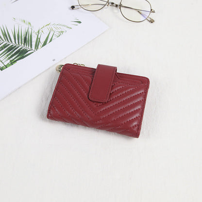 Women's Short Genuine Leather Simple Driving License Ladies Wallets